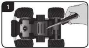 CARRERA Black Devil - Installing the rechargeable battery - 1