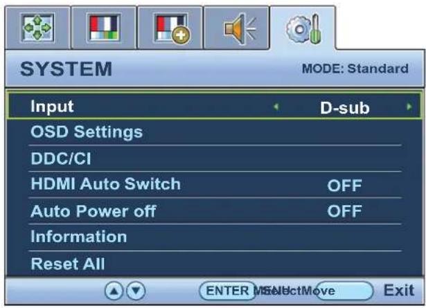 BENQ 9H.L7ALA.FPE - Menu SYSTÈME - 1