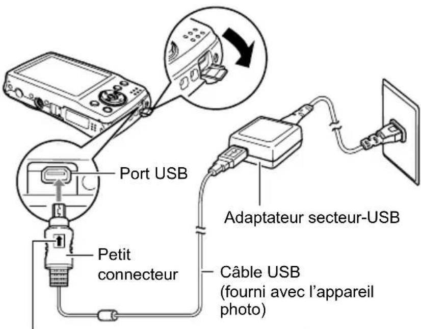 CASIO Exilim Zoom QVR200 - Pour charger avec I'adaptateur secteur-USB - 2