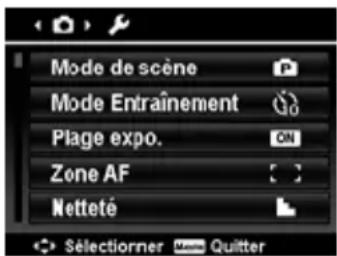 CASIO Exilim Zoom QVR200 - Pour aller au menu d'enregistrement : - 1
