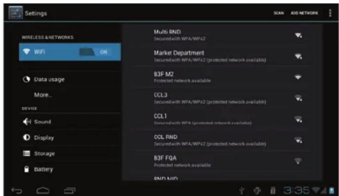 COBY Kyros MID7048 - Connect to a Wi-Fi network - 1