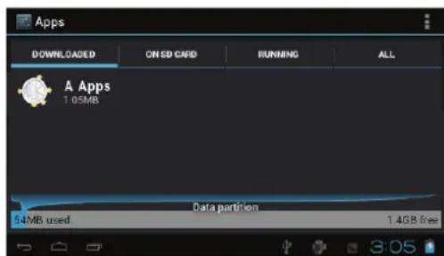 COBY Kyros MID4331 - Pour désinstaller une application: - 2
