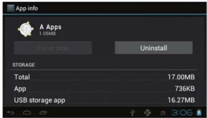 COBY Kyros MID4331 - Pour désinstaller une application: - 3