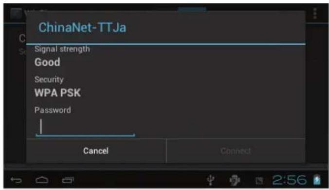 COBY Kyros MID4331 - Select an available Wi-Fi network to connect to: - 1