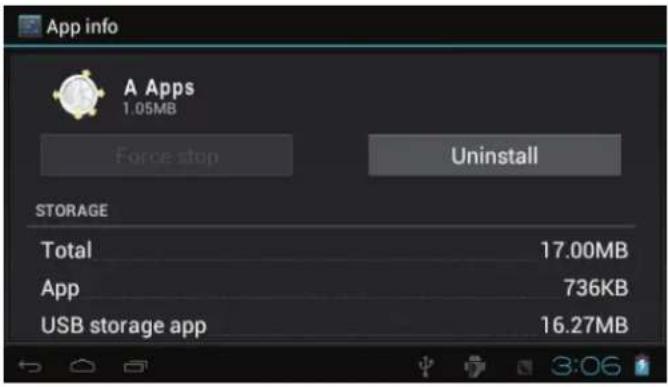COBY Kyros MID4331 - To uninstall an application: - 3