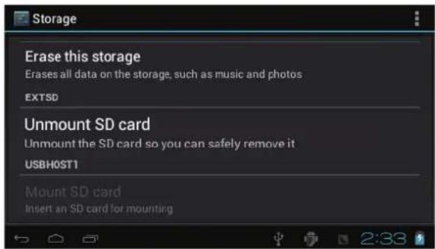 COBY Kyros MID4331 - UNMOUNT the memory card. - 2