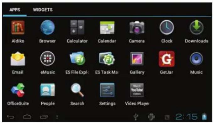 COBY Kyros MID4331 - A propos des applications - 1