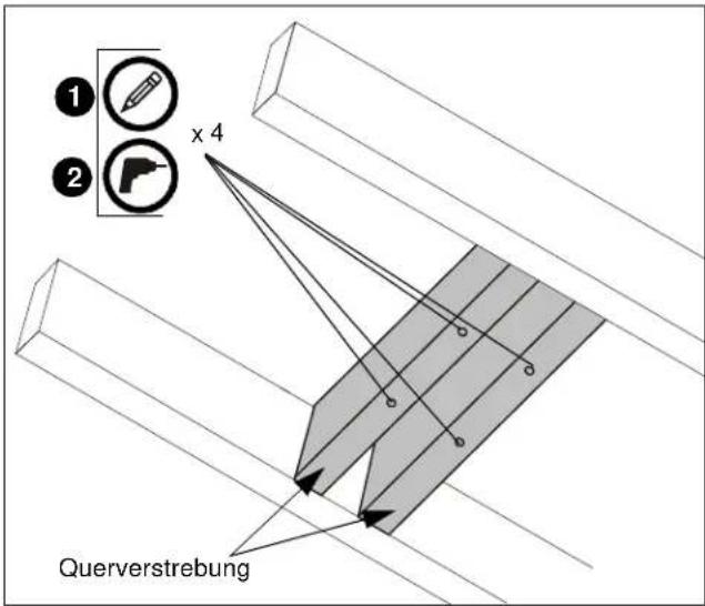 Chief CPA330 - Montage an einen Holzrahmen (Deckenbalken) - 1