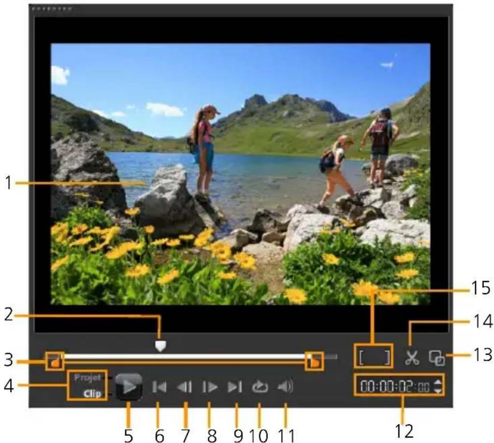 COREL VideoStudio Ultimate X6 - Fenêtre d'aperçu et panneau Navigation - 1