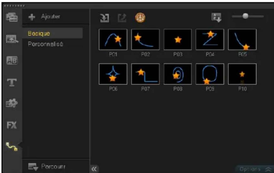 COREL VideoStudio Ultimate X6 - Utilisation de la bibliothèque de chemins - 1