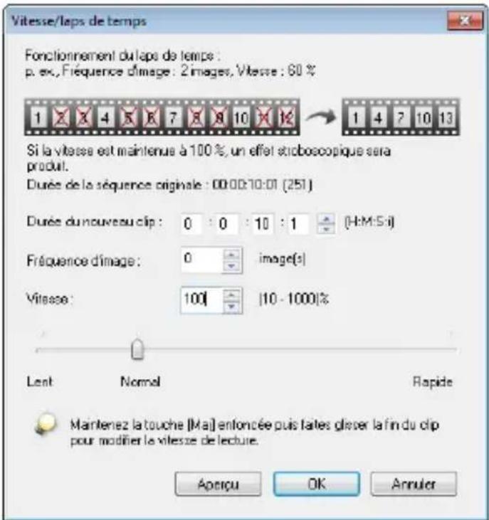 COREL VideoStudio Ultimate X6 - Pour ajuster les attributs de vitesse et de laps de temps de votre clip video - 1
