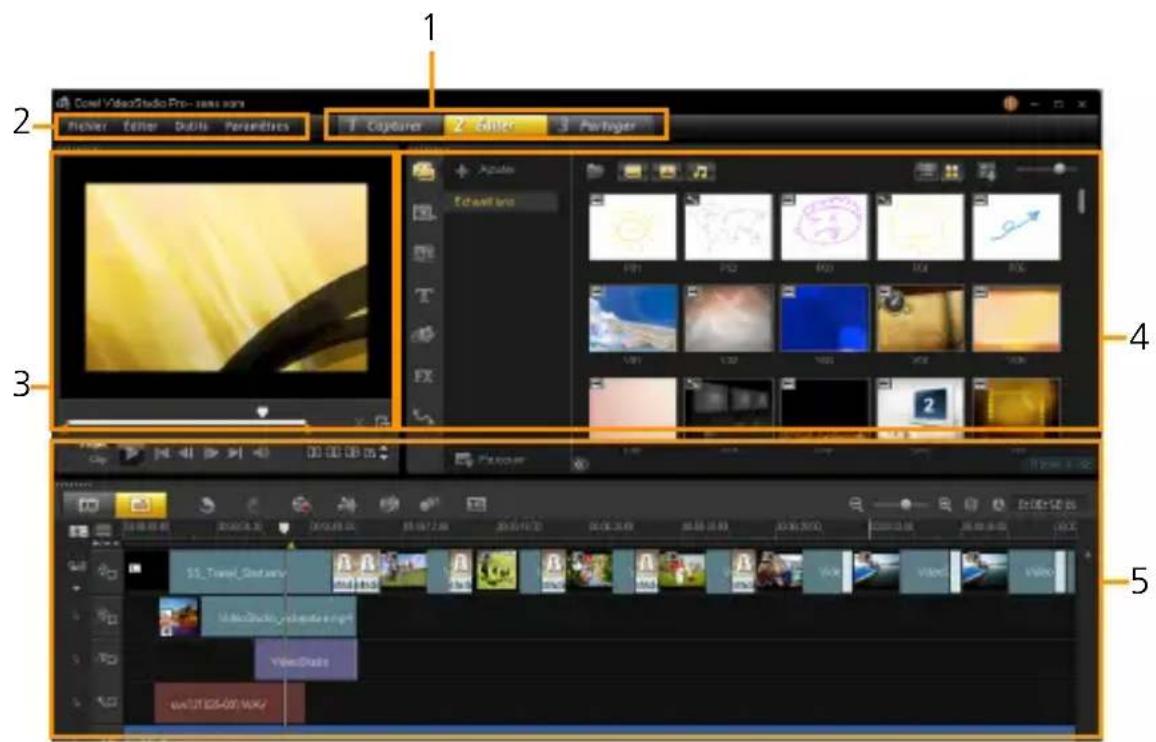 COREL VideoStudio Ultimate X6 - Espace de travail - 1