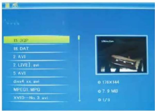 BRAUN Digiframe 7050 SLT - Modo video - 1