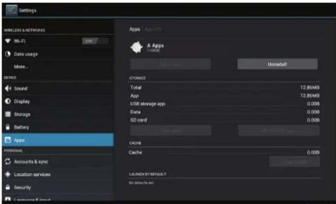 COBY MID1048 - To uninstall an application: - 3