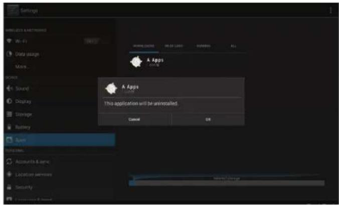 COBY MID1048 - To uninstall an application: - 4