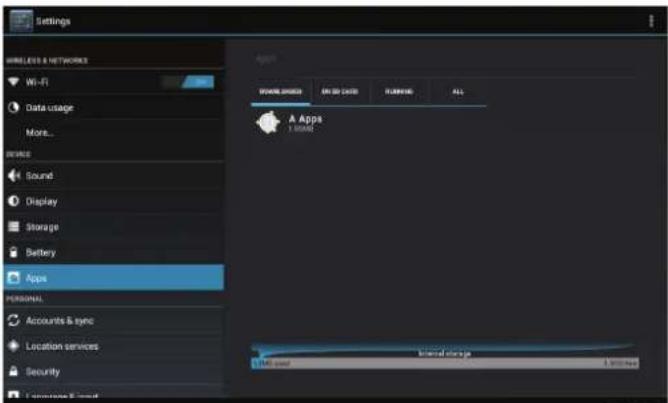 COBY MID1048 - Pour désinstaller une application: - 1