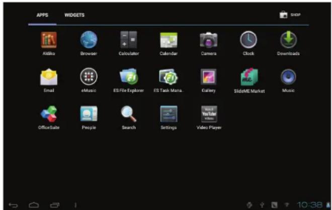 COBY MID1048 - A propos des applications - 1