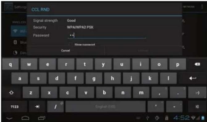 COBY MID1048 - Sélection d'un réseau Wi-Fi disponible pour s'y connecter : - 1