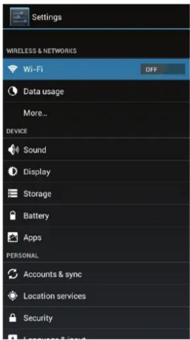 COBY MID1048 - Configuration des options du système - 2