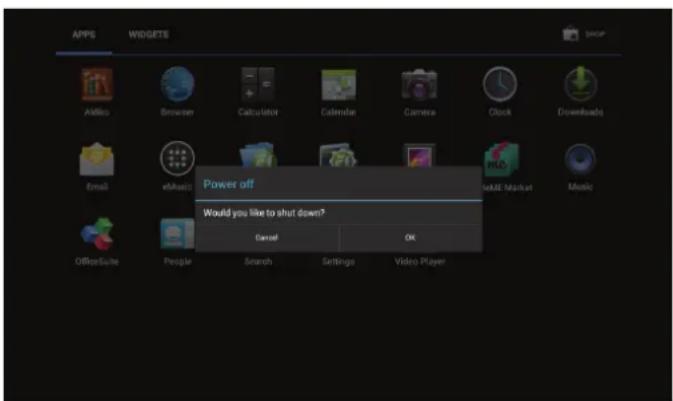 COBY MID1048 - Turning the Tablet on and off - 1