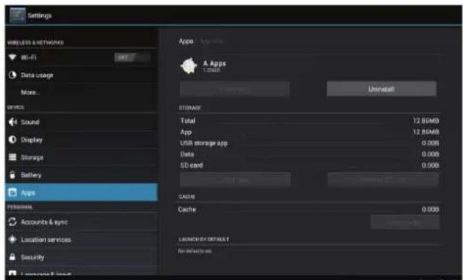 COBY MID1048 - Pour désinstaller une application: - 3