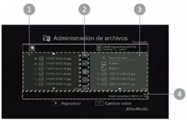 AVERMEDIA Game Capture HD - Interfaz de usuario de la administración de archivos: - 1
