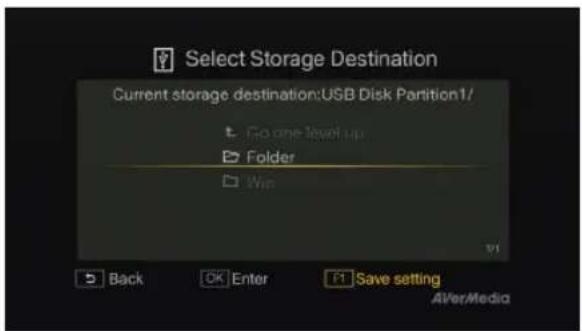 AVERMEDIA Game Capture HD - Step 5 Setting up Storage Destination - 4