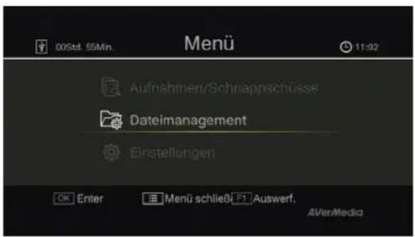 AVERMEDIA Game Capture HD - Bildschirmmenü Beschreibung - 1