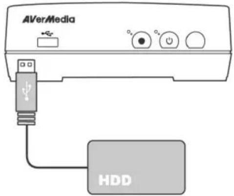 AVERMEDIA Game Capture HD - Insertion du périphérique de stockage USB - 1