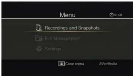AVERMEDIA Game Capture HD - Chapter 6 The OSD Menu Display - 3