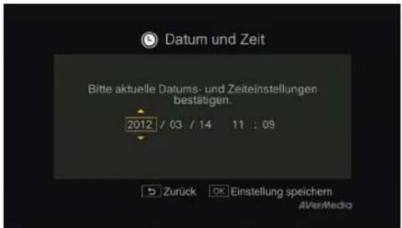 AVERMEDIA Game Capture HD - Schritt 2 Datum und Uhrzeit einstellen - 1