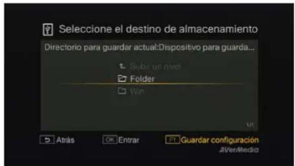 AVERMEDIA Game Capture HD - Configurar el destino de almacenamiento - 2