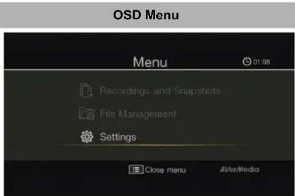 AVERMEDIA Game Capture HD - Settings - 1