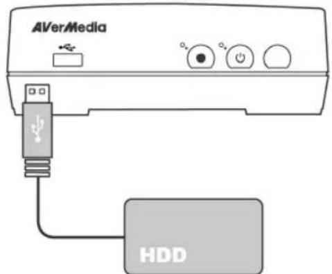 AVERMEDIA Game Capture HD - Inserción del dispositivo de almacenamiento USB - 1