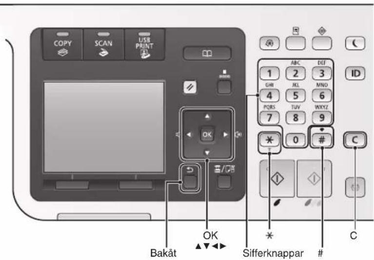 CANON iSensys MF8540Cdn - Navigereimenyen - 2