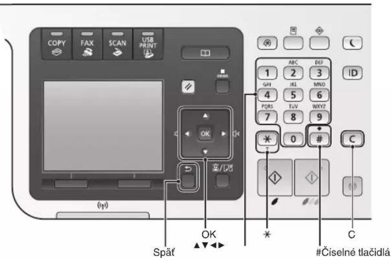 CANON iSensys MF8540Cdn - Navigace v nabídce - 1