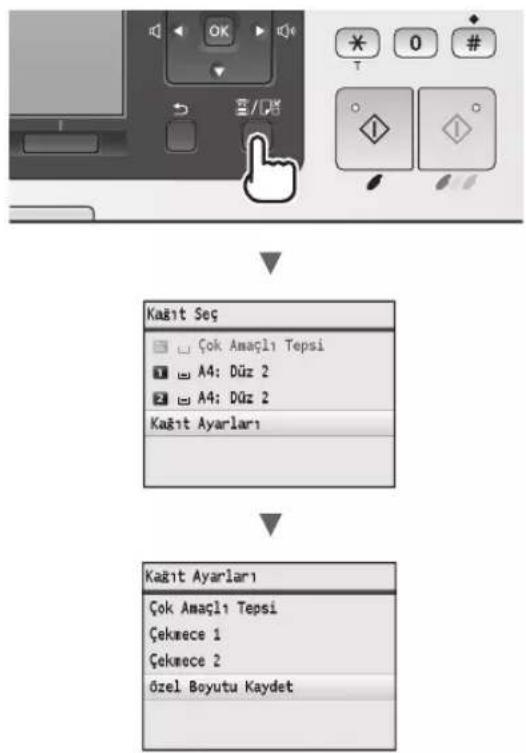 CANON iSensys MF8540Cdn - Kagit Boyutu ve Turu Ayarlama - 1