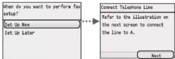 CANON iSensys MF8540Cdn - Specifying Initial Fax Settings and Connecting a Telephone Cable (MF8580Cdw / MF8550Cdn Only) - 2