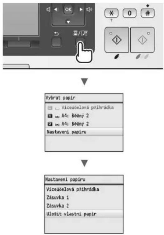 CANON iSensys MF8540Cdn - Nastavení velikosti a tipo papíru - 1