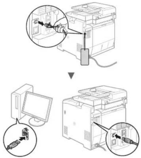 CANON iSensys MF8540Cdn - USB Kablosu ile Baglama - 1