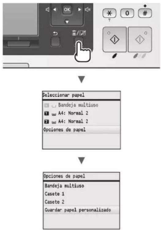 CANON iSensys MF8540Cdn - Ajuste del tiempo y el tipo del papel - 1
