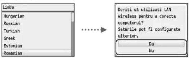 CANON iSensys MF8540Cdn - Specificarea setarilor initiale - 1
