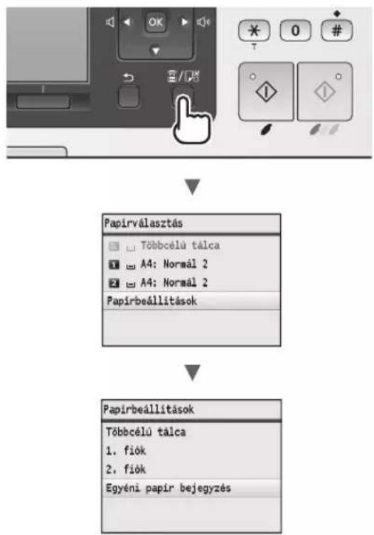 CANON iSensys MF8540Cdn - A papírmétr és a papírtípus beállításá - 1