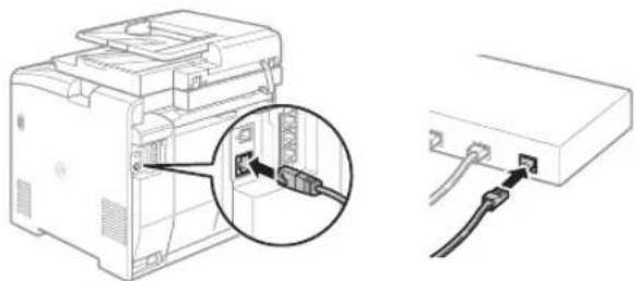 CANON iSensys MF8540Cdn - Conectarea printr-o retea LAN cu fir - 1