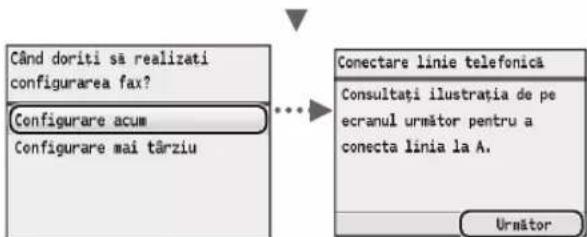 CANON iSensys MF8540Cdn - Specificati setarile de fax initiale. - 2