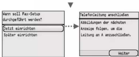 CANON iSensys MF8540Cdn - Festlegen der anfänglichen Faxeinstellungen und Anschlieben eines Telefonkabel sur MF8580Cdw / MF8550Cdn) - 2