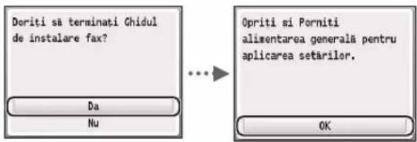 CANON iSensys MF8540Cdn - lesiti din Ghid de instalare fax, apoi reporniti aparatul. - 1