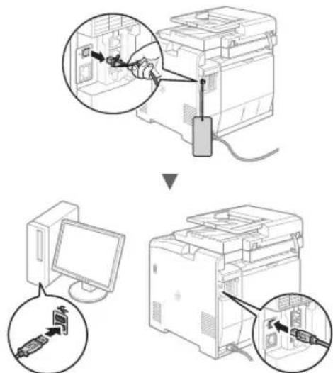 CANON iSensys MF8540Cdn - Conectarea printr-un cablu USB - 1