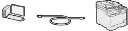 CANON iSensys MF8540Cdn - Valg af metode til at slutte maskinen til computeren - 1