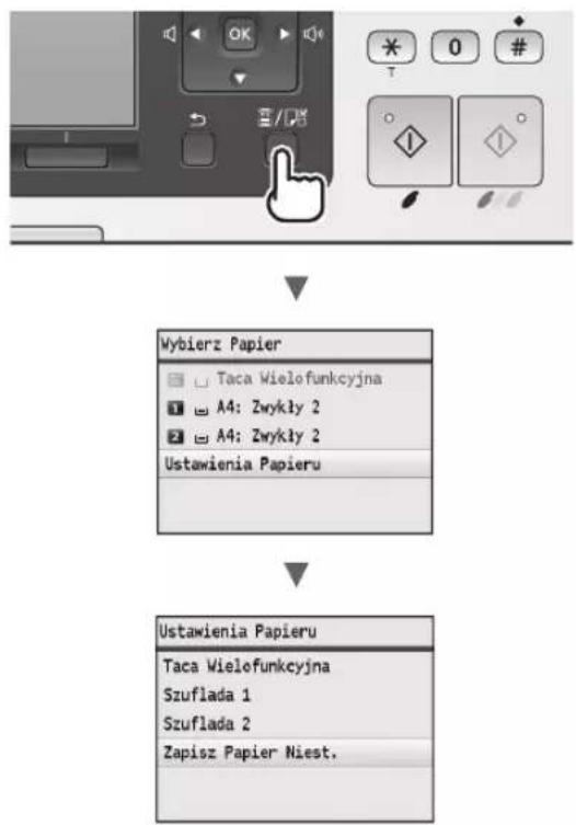 CANON iSensys MF8540Cdn - Ustawianie formatu i rodzaju papleru - 1